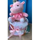 Τούρτα με πάνες μονώροφη κορίτσι