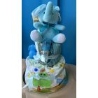 Τούρτα με πάνες διώροφη αγόρι