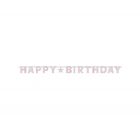 Happy Birthday Γιρλάντα Γράμματα ροζ