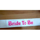 Κορδέλα "Bride to be" Λευκή