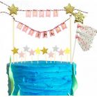 Διακοσμητικό τούρτας Happy Birthday πολύχρωμο