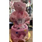 Τούρτα με πάνες διώροφη κορίτσι