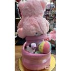 Τούρτα με πάνες διώροφη κορίτσι