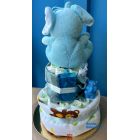 Τούρτα με πάνες διώροφη αγόρι