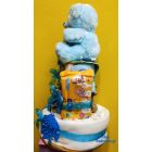 Τούρτα με πάνες τριώροφη αγόρι