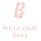 Γιρλάντα γράμματα welcome baby ροζ