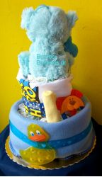 Τούρτα με πάνες διώροφη αγόρι