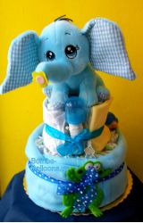 Τούρτα με πάνες διώροφη αγόρι