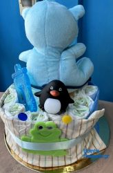 Τούρτα με πάνες μονώροφη αγόρι