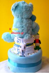 Τούρτα με πάνες διώροφη αγόρι