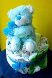 Τούρτα με πάνες μονώροφη αγόρι 8