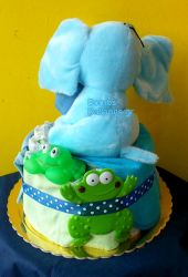 Τούρτα με πάνες μονώροφη αγόρι 7