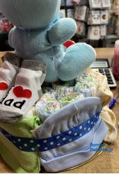 Τούρτα με πάνες μονώροφη αγόρι