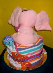 Τούρτα με πάνες μονώροφη κορίτσι