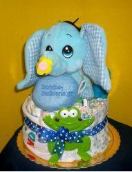 Τούρτα με πάνες μονώροφη αγόρι 6