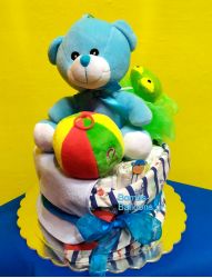 Τούρτα με πάνες μονώροφη αγόρι