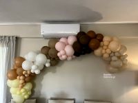 Οργανική γιρλάντα μπαλονιών για shower party