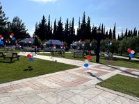 Διακόσμηση με μπαλόνια για τον εορτασμό της 4ης ιουλίου