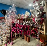 Μπαλόνια γράμματα happy birthday καρδούλες και διάφανα με κομφετί