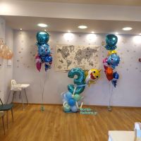 Baby shark μπαλόνι νούμερο χταπόδια αστερίες κια ψάρια