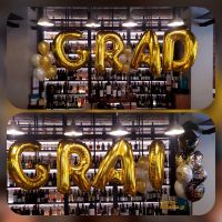 Γράμματα Grad και συνθέσεις μπαλονιών με ήλιον