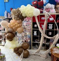 Οργανική γιρλάντα για shower party