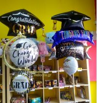 Μπαλόνια καπέλα ορκωμοσίας συγχαρητήρια
