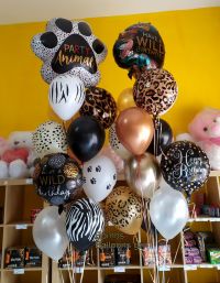 Wild party με animal print μπαλόνια