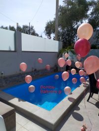 Μπαλόνια με ήλιον για στολισμό πισίνας