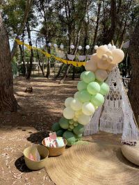 Οργανική γιρλάντα στη σκηνή