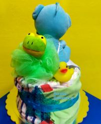 Τούρτα με πάνες μονώροφη αγόρι