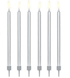 Κεράκια ασημί μεγάλα