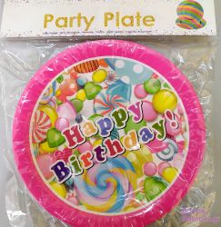 Πιατάκια Happy Birthday πολύχρωμα