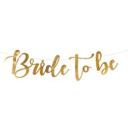Banner "Bride to be" χρυσό