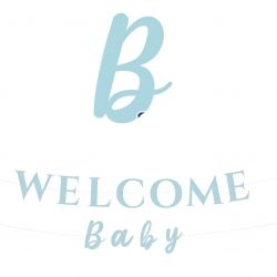 Γιρλάντα γράμματα welcome baby γαλάζιο