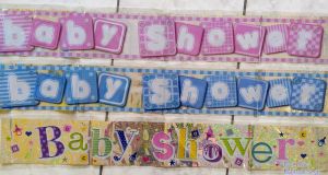 Baby shower foil banner
