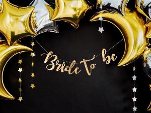 Banner "Bride to be" χρυσό