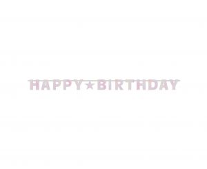 Happy Birthday Γιρλάντα Γράμματα ροζ