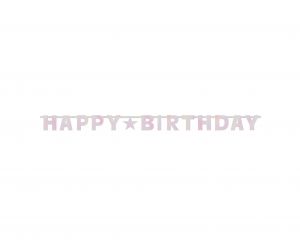 Happy Birthday Γιρλάντα Γράμματα ροζ