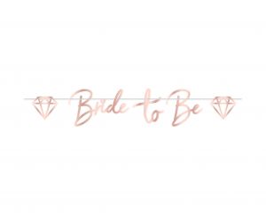 Banner "Bride to be" ροζ χρυσό