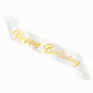 Λευκή κορδέλα Happy Birthday