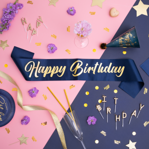 Μπλε κορδέλα Happy Birthday