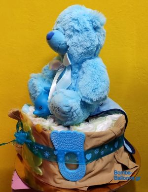 Τούρτα με πάνες μονώροφη αγόρι