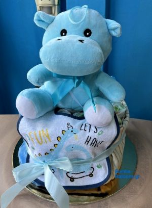 Τούρτα με πάνες μονώροφη αγόρι