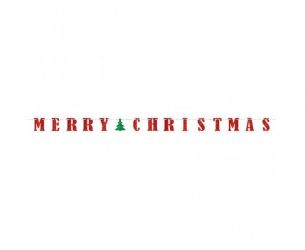 Merry Christmas glitter γιρλάντα γράμματα