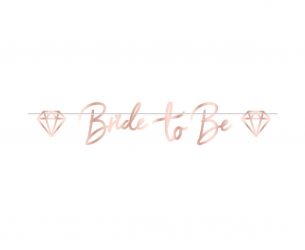 Banner "Bride to be" ροζ χρυσό