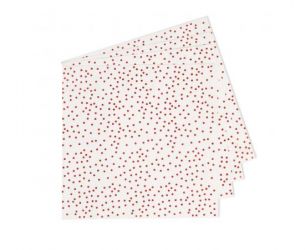 Χαρτοπετσέτες λευκό με ροζ χρυσό πουά