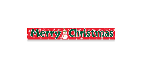 Merry Christmas foil banner